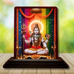 Car Desk/Table Top Lord Shiva Wooden Photo Stand 3x4 Inches, Compact & Stylish Spiritual Display For Car, Home & Office (Pack Of 1) (F14311) Car Desk/Table Top Lord Shiva Wooden Photo Stand 3x4 Inches, Compact & Stylish Spiritual Display For Car, Home & Office (Pack Of 1) (F14311)