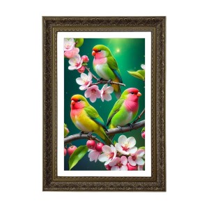 Parakeets Big Photo Frame - 20x28 Inches For Home,Temple & Office Decoration (F10751) Parakeets Big Photo Frame - 20x28 Inches For Home,Temple & Office Decoration (F10751)