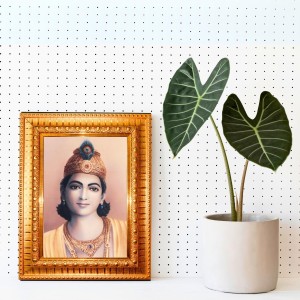 Bhagavan Krishna Golden Designer Photo Frame | 16x20 Inch Religious Wall Hanging Frame For Home & Office Decoration | Hindu Deity Spiritual Gift Item Bhagavan Krishna Golden Designer Photo Frame | 16x20 Inch Religious Wall Hanging Frame For Home & Office Decoration | Hindu Deity Spiritual Gift Item