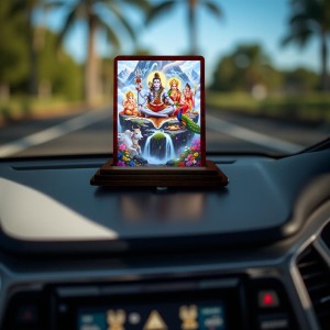 Car Desk/Table Top Lord Shiva And Parvathi Wooden Photo Stand 3x4 Inches, Compact & Stylish Spiritual Display For Car, Home & Office (Pack Of 1) (F14330) Car Desk/Table Top Lord Shiva And Parvathi Wooden Photo Stand 3x4 Inches, Compact & Stylish Spiritual Display For Car, Home & Office (Pack Of 1) (F14330)