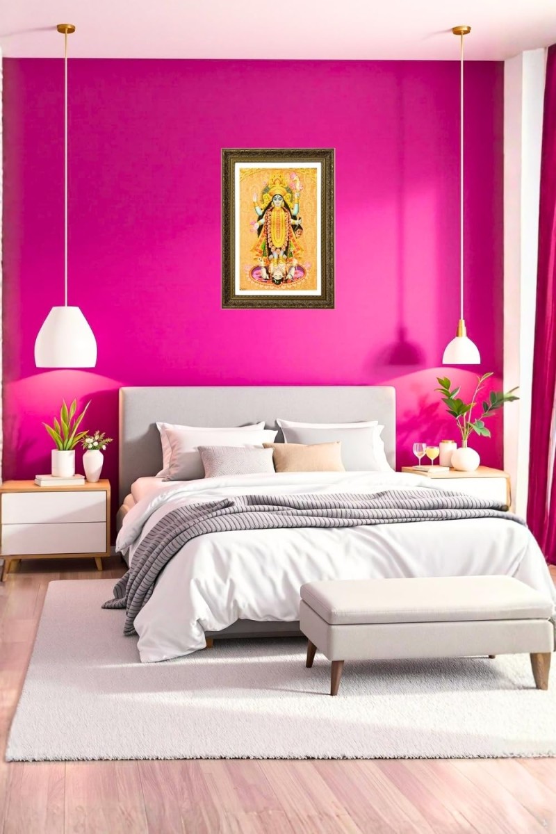 Maa Kaali Big Photo Frame - 20x28 Inches For Home,Temple & Office Decoration (F10761)