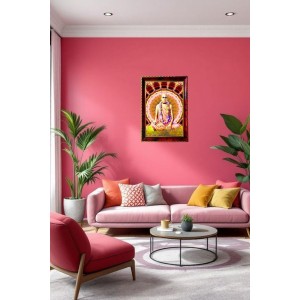 Srila Bhaktisiddhanta Saraswati Thakura Photo Frame For Wall & Table | 7x9 Inch Golden Cherry Finish | Decorative Srila Bhaktisiddhanta Saraswati Thakura Photo Frame For Home, Office & Pooja Room (F11