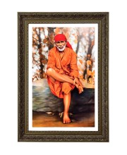 Sridhi Sai Baba Big Photo Frame - 20x28 Inches For Home,Temple & Office Decoration (F11069)