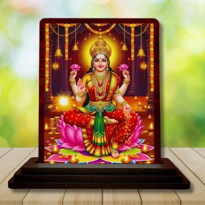 Car Desk/Table Top Goddess Lakshmi Wooden Photo Stand 3x4 Inches, Compact & Stylish Spiritual Display For Car, Home & Office (Pack Of 1) (F14138) Car Desk/Table Top Goddess Lakshmi Wooden Photo Stand 3x4 Inches, Compact & Stylish Spiritual Display For Car, Home & Office (Pack Of 1) (F14138)