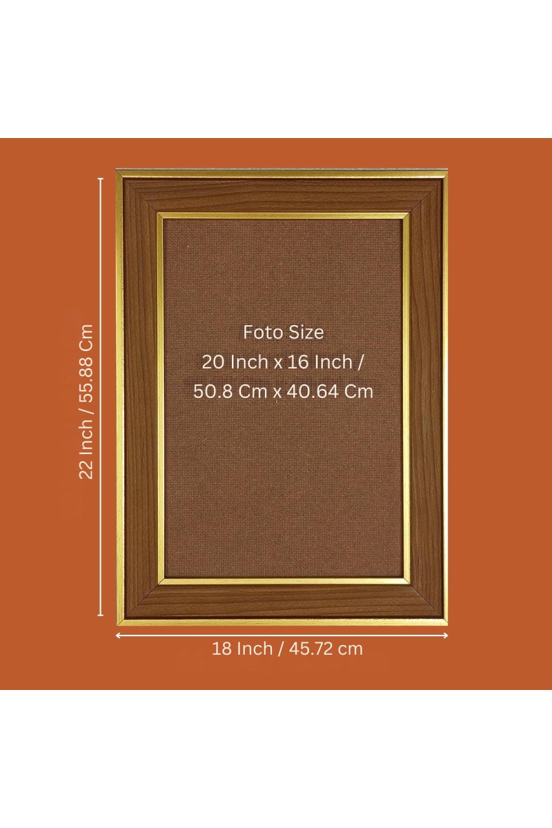 Yogi Guru Photo Frame 18x22 Inches-Brown Wooden Frame For Home, Office & Temple Decoration And Gifting (F6282)