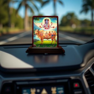 Car Desk/Table Top Lord Dattatreya Wooden Photo Stand 3x4 Inches, Compact & Stylish Spiritual Display For Car, Home & Office (Pack Of 1) (F14639) Car Desk/Table Top Lord Dattatreya Wooden Photo Stand 3x4 Inches, Compact & Stylish Spiritual Display For Car, Home & Office (Pack Of 1) (F14639)