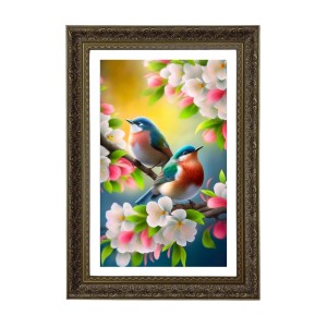 Two Colorful Birds On A Flowering Branch Big Photo Frame - 20x28 Inches For Home,Temple & Office Decoration (F10682) Two Colorful Birds On A Flowering Branch Big Photo Frame - 20x28 Inches For Home,Temple & Office Decoration (F10682)
