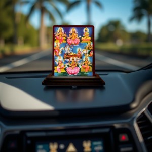 Car Desk/Table Top Lord Vishnu Maa Laxmi Wooden Photo Stand 3x4 Inches, Compact & Stylish Spiritual Display For Car, Home & Office (Pack Of 1) (F15176) Car Desk/Table Top Lord Vishnu Maa Laxmi Wooden Photo Stand 3x4 Inches, Compact & Stylish Spiritual Display For Car, Home & Office (Pack Of 1) (F15176)