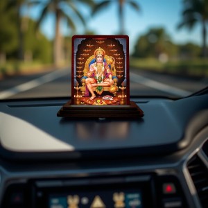 Car Desk/Table Top Lord Hanuman Wooden Photo Stand 3x4 Inches, Compact & Stylish Spiritual Display For Car, Home & Office (Pack Of 1) (F14596) Car Desk/Table Top Lord Hanuman Wooden Photo Stand 3x4 Inches, Compact & Stylish Spiritual Display For Car, Home & Office (Pack Of 1) (F14596)