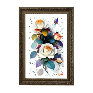 Floral Painting Print Big Photo Frame - 20x28 Inches For Home,Temple & Office Decoration (F11013) Floral Painting Print Big Photo Frame - 20x28 Inches For Home,Temple & Office Decoration (F11013)