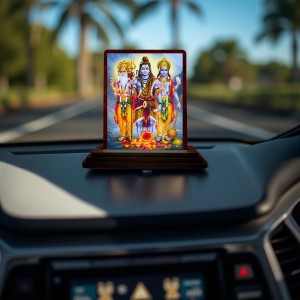 Car Desk/Table Top Lord Shankar Wooden Photo Stand 3x4 Inches, Compact & Stylish Spiritual Display For Car, Home & Office (Pack Of 1) (F15062) Car Desk/Table Top Lord Shankar Wooden Photo Stand 3x4 Inches, Compact & Stylish Spiritual Display For Car, Home & Office (Pack Of 1) (F15062)