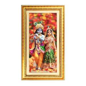 Divine Radha Krishna Digital Golden Color Photo Frame | Hindu Religious Wall Decor | 8x15 Inches - Inspirational Wall Art For Office, Home Decor - Ideal Spiritual Gift (F10191) Divine Radha Krishna Digital Golden Color Photo Frame | Hindu Religious Wall Decor | 8x15 Inches - Inspirational Wall Art For Office, Home Decor - Ideal Spiritual Gift (F10191)