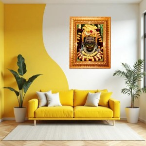 Lord Ujjain Madhya Golden Designer Photo Frame | 10x14 Inch Religious Wall Hanging Frame For Home & Office Decoration | Hindu Deity Spiritual Gift Item Lord Ujjain Madhya Golden Designer Photo Frame | 10x14 Inch Religious Wall Hanging Frame For Home & Office Decoration | Hindu Deity Spiritual Gift Item