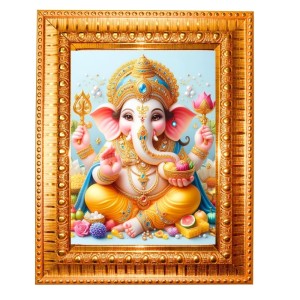 Lord Jagannath Golden Designer Photo Frame | 10x14 Inch Religious Wall Hanging Frame For Home, Office Decoration and Spiritual Gift Item (M4) Lord Jagannath Golden Designer Photo Frame | 10x14 Inch Religious Wall Hanging Frame For Home, Office Decoration and Spiritual Gift Item (M4)