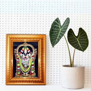 Tirupati Balaji Golden Designer Photo Frame | 10x14 Inch Religious Wall Hanging Frame For Home & Office Decoration | Hindu Deity Tirupati Balaji Spiritual Gift Item Tirupati Balaji Golden Designer Photo Frame | 10x14 Inch Religious Wall Hanging Frame For Home & Office Decoration | Hindu Deity Tirupati Balaji Spiritual Gift Item