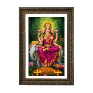 Maa Lakhsmi Big Photo Frame - 20x28 Inches For Home,Temple & Office Decoration (F10665)
