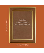 Yogi Guru Photo Frame 16x20 Inches-Brown Wooden Frame For Home, Office & Temple Decoration And Gifting (F6282)