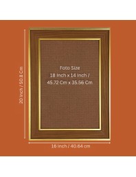 Lord Vishnu Photo Frame 16x20 Inches-Brown Wooden Frame For Home, Office & Temple Decoration And Gifting (F6431)