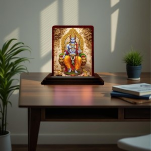 Car Desk/Table Top Lord Rama Wooden Photo Stand 3x4 Inches, Compact & Stylish Spiritual Display For Car, Home & Office (Pack Of 1) (F14280) Car Desk/Table Top Lord Rama Wooden Photo Stand 3x4 Inches, Compact & Stylish Spiritual Display For Car, Home & Office (Pack Of 1) (F14280)