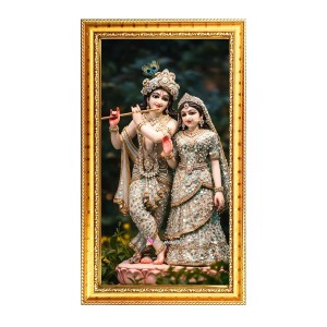 Divine Radha Krishna Digital Golden Color Photo Frame | Hindu Religious Wall Decor | 8x15 Inches - Inspirational Wall Art For Office, Home Decor - Ideal Spiritual Gift (F10233) Divine Radha Krishna Digital Golden Color Photo Frame | Hindu Religious Wall Decor | 8x15 Inches - Inspirational Wall Art For Office, Home Decor - Ideal Spiritual Gift (F10233)
