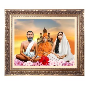 Sri Ramakrishna,Sarada Devi,Swami Vivekananda Big Photo Frame - 18x22 Inches for Home,Temple & Office Decoration Sri Ramakrishna,Sarada Devi,Swami Vivekananda Big Photo Frame - 18x22 Inches for Home,Temple & Office Decoration