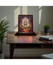 Car Desk/Table Top Tirupati Balaji Wooden Photo Stand 3x4 Inches, Compact & Stylish Spiritual Display For Car, Home & Office (Pack Of 1) (F15136)