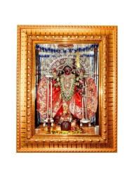 Goddess Bhavatarini Golden Designer Photo Frame | 14x18 Inch Religious Wall Hanging Frame For Home & Office Decoration | Hindu Deity Spiritual Gift Item