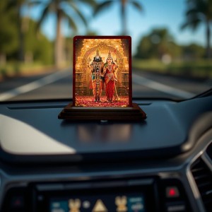 Car Desk/Table Top Lord Venkateswara With Goddess Lakshmi. Wooden Photo Stand 3x4 Inches, Compact & Stylish Spiritual Display For Car, Home & Office (Pack Of 1) (F14359) Car Desk/Table Top Lord Venkateswara With Goddess Lakshmi. Wooden Photo Stand 3x4 Inches, Compact & Stylish Spiritual Display For Car, Home & Office (Pack Of 1) (F14359)