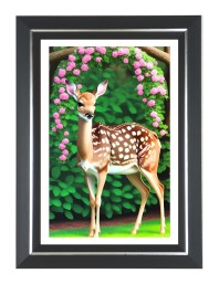 Deer Photo Wall & Table Frame | 10x14 Inch Black Designer | Perfect For Gifting & Home Decor (F9635)