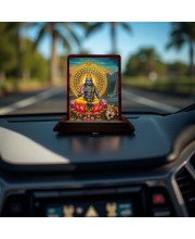 Car Desk/Table Top Lord Surya Deva Wooden Photo Stand 3x4 Inches, Compact & Stylish Spiritual Display For Car, Home & Office (Pack Of 1) (F14459)