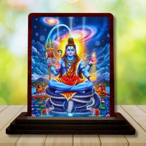 Car Desk/Table Top Lord Shiva Wooden Photo Stand 3x4 Inches, Compact & Stylish Spiritual Display For Car, Home & Office (Pack Of 1) (F14186) Car Desk/Table Top Lord Shiva Wooden Photo Stand 3x4 Inches, Compact & Stylish Spiritual Display For Car, Home & Office (Pack Of 1) (F14186)