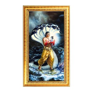 Vasudeva Digital Golden Color Photo Frame | Hindu Religious Wall Decor | 8x15 Inches - Inspirational Wall Art For Office, Home Decor - Ideal Spiritual Gift (F10353) Vasudeva Digital Golden Color Photo Frame | Hindu Religious Wall Decor | 8x15 Inches - Inspirational Wall Art For Office, Home Decor - Ideal Spiritual Gift (F10353)