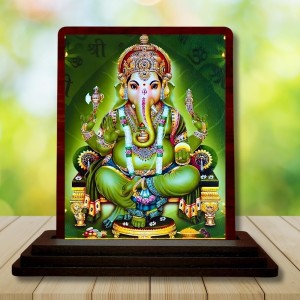 Car Desk/Table Top Lord Ganesha Wooden Photo Stand 3x4 Inches, Compact & Stylish Spiritual Display For Car, Home & Office (Pack Of 1) (F15077) Car Desk/Table Top Lord Ganesha Wooden Photo Stand 3x4 Inches, Compact & Stylish Spiritual Display For Car, Home & Office (Pack Of 1) (F15077)
