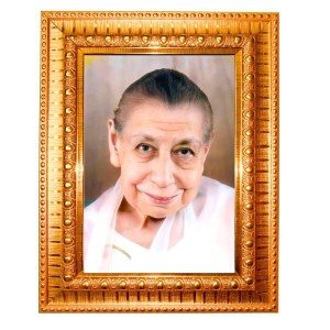 Mirra Alfassa Golden Designer Photo Frame | 16x20 Inch Religious Wall Hanging Frame For Home & Office Decoration | Hindu Deity Spiritual Gift Item Mirra Alfassa Golden Designer Photo Frame | 16x20 Inch Religious Wall Hanging Frame For Home & Office Decoration | Hindu Deity Spiritual Gift Item