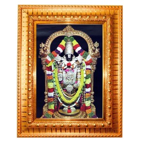 Tirupati Balaji Golden Designer Photo Frame | 10x14 Inch Religious Wall Hanging Frame For Home & Office Decoration | Hindu Deity Tirupati Balaji Spiritual Gift Item Tirupati Balaji Golden Designer Photo Frame | 10x14 Inch Religious Wall Hanging Frame For Home & Office Decoration | Hindu Deity Tirupati Balaji Spiritual Gift Item