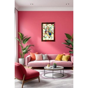 Radha Krishna Photo Frame For Wall & Table | 7x9 Inch Golden Cherry Finish | Decorative Radha Krishna Photo Frame For Home, Office & Pooja Room (F11428) Radha Krishna Photo Frame For Wall & Table | 7x9 Inch Golden Cherry Finish | Decorative Radha Krishna Photo Frame For Home, Office & Pooja Room (F11428)