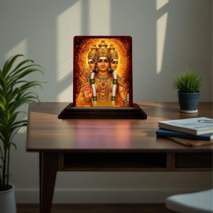 Car Desk/Table Top Lord Shubramanya Wooden Photo Stand 3x4 Inches, Compact & Stylish Spiritual Display For Car, Home & Office (Pack Of 1) (F15157) Car Desk/Table Top Lord Shubramanya Wooden Photo Stand 3x4 Inches, Compact & Stylish Spiritual Display For Car, Home & Office (Pack Of 1) (F15157)