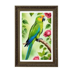Parrot Big Photo Frame - 20x28 Inches For Home,Temple & Office Decoration (F11044)