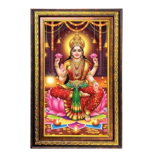 Goddess Lakshmi Digital Golden Balck Color Photo Frame | Hindu Religious Wall Decor | 10x16 Inches - Inspirational Wall Art For Office, Home Decor - Ideal Spiritual Gift (F16494) Goddess Lakshmi Digital Golden Balck Color Photo Frame | Hindu Religious Wall Decor | 10x16 Inches - Inspirational Wall Art For Office, Home Decor - Ideal Spiritual Gift (F16494)