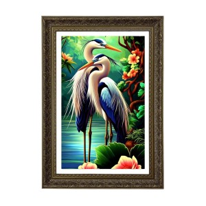 Two Blue Herons Big Photo Frame - 20x28 Inches For Home,Temple & Office Decoration (F11052) Two Blue Herons Big Photo Frame - 20x28 Inches For Home,Temple & Office Decoration (F11052)