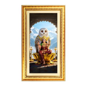 Mata Laxmi Digital Golden Color Photo Frame | Hindu Religious Wall Decor | 12x19 Inches - Inspirational Wall Art For Office, Home Decor - Ideal Spiritual Gift (F10390) Mata Laxmi Digital Golden Color Photo Frame | Hindu Religious Wall Decor | 12x19 Inches - Inspirational Wall Art For Office, Home Decor - Ideal Spiritual Gift (F10390)