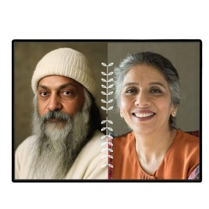 Acharya Rajneesh (Oshoo) &Maa Anand Sheela Laminated Photo - 7x9 Inches, Divine Blessings For Home & Office And Temple Decoration (F16177)