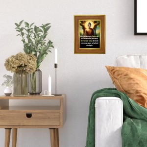 Gautam Buddha Photo Frame 10x14 Inches-Brown Wooden Frame For Home, Office & Temple Decoration And Gifting (F6303) Gautam Buddha Photo Frame 10x14 Inches-Brown Wooden Frame For Home, Office & Temple Decoration And Gifting (F6303)