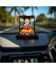Car Desk/Table Top Shri Veda Vyasa Wooden Photo Stand 3x4 Inches, Compact & Stylish Spiritual Display For Car, Home & Office (Pack Of 1) (F14270)