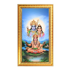 Shree Ram,sita & Lord Hanuman Digital Golden Color Photo Frame | Hindu Religious Wall Decor | 10x17 Inches - Inspirational Wall Art For Office, Home Decor - Ideal Spiritual Gift (F10318) Shree Ram,sita & Lord Hanuman Digital Golden Color Photo Frame | Hindu Religious Wall Decor | 10x17 Inches - Inspirational Wall Art For Office, Home Decor - Ideal Spiritual Gift (F10318)