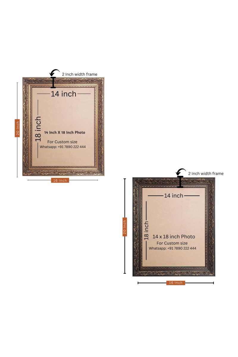 Sri Ramakrishna,Sarada Devi,Swami Vivekananda Big Photo Frame - 18x22 Inches for Home,Temple & Office Decoration