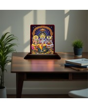 Car Desk/Table Top Lord Vishnu Wooden Photo Stand 3x4 Inches, Compact & Stylish Spiritual Display For Car, Home & Office (Pack Of 1) (F15138)