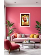 Swami Srila Prabhupada Ji Photo Frame For Wall & Table | 7x9 Inch Golden Cherry Finish | Decorative Swami Srila Prabhupada Ji Photo Frame For Home, Office & Pooja Room (F11531)