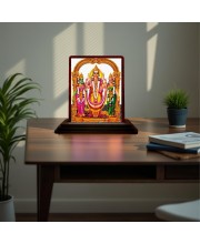 Car Desk/Table Top Lord Murgun Wooden Photo Stand 3x4 Inches, Compact & Stylish Spiritual Display For Car, Home & Office (Pack Of 1) (F15177)