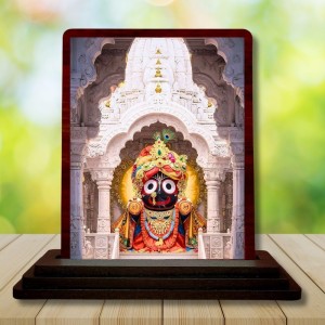 Car Desk/Table Top Lord Jagannath Wooden Photo Stand 3x4 Inches, Compact & Stylish Spiritual Display For Car, Home & Office (Pack Of 1) (F14595) Car Desk/Table Top Lord Jagannath Wooden Photo Stand 3x4 Inches, Compact & Stylish Spiritual Display For Car, Home & Office (Pack Of 1) (F14595)